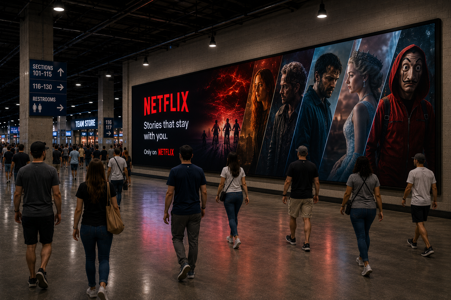 Concourse wall billboard