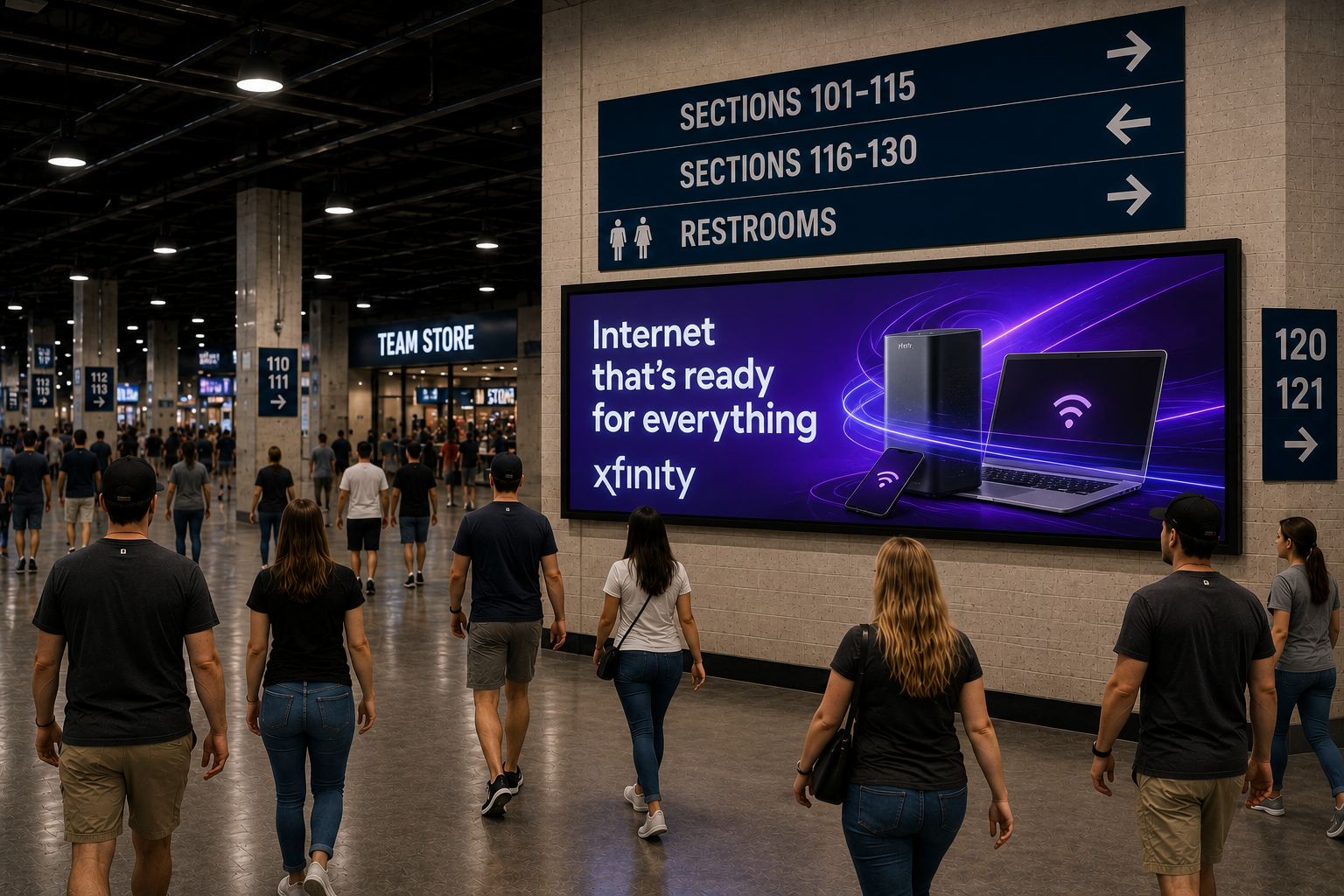 Concourse wall billboard
