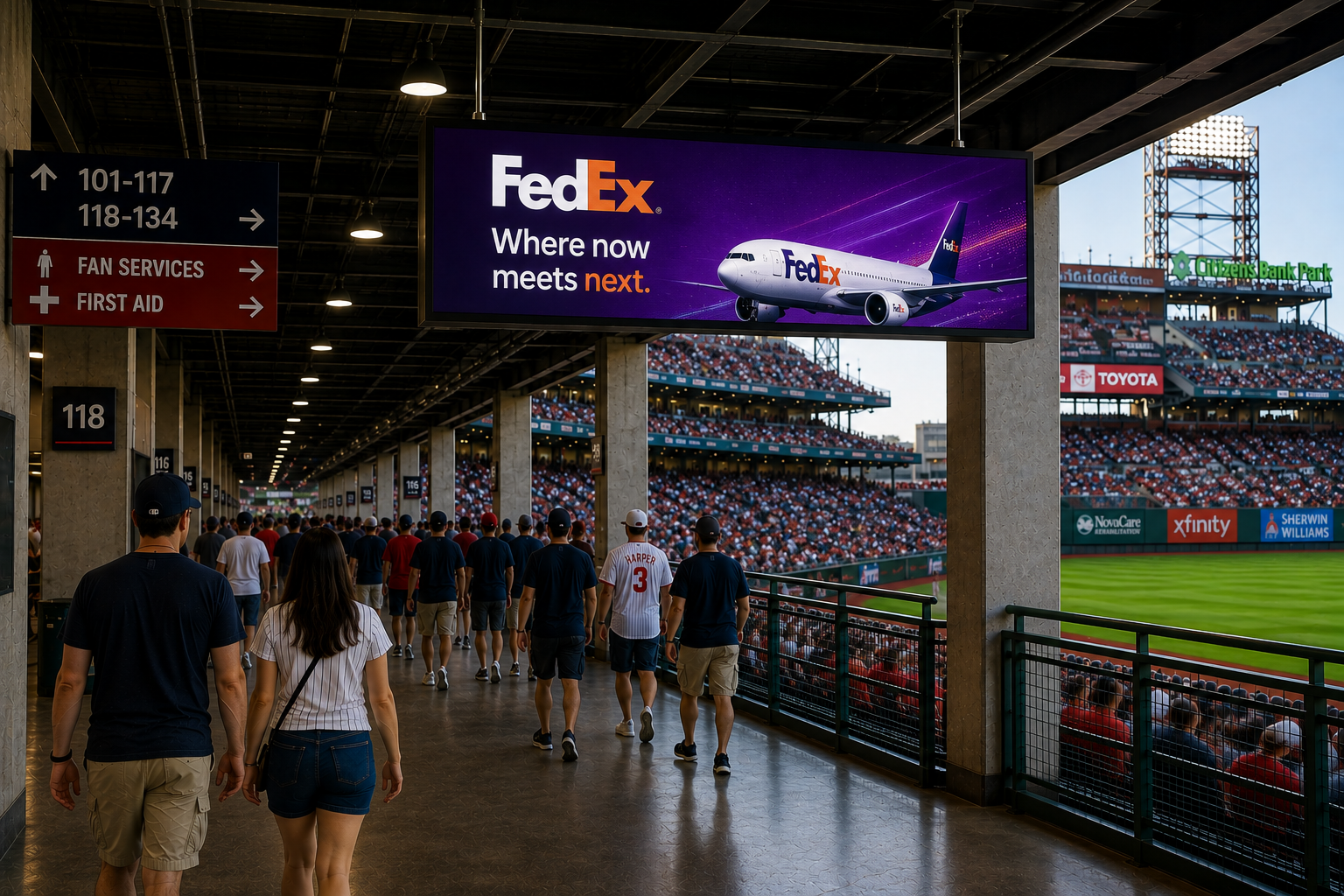 Overhead screen — field view
