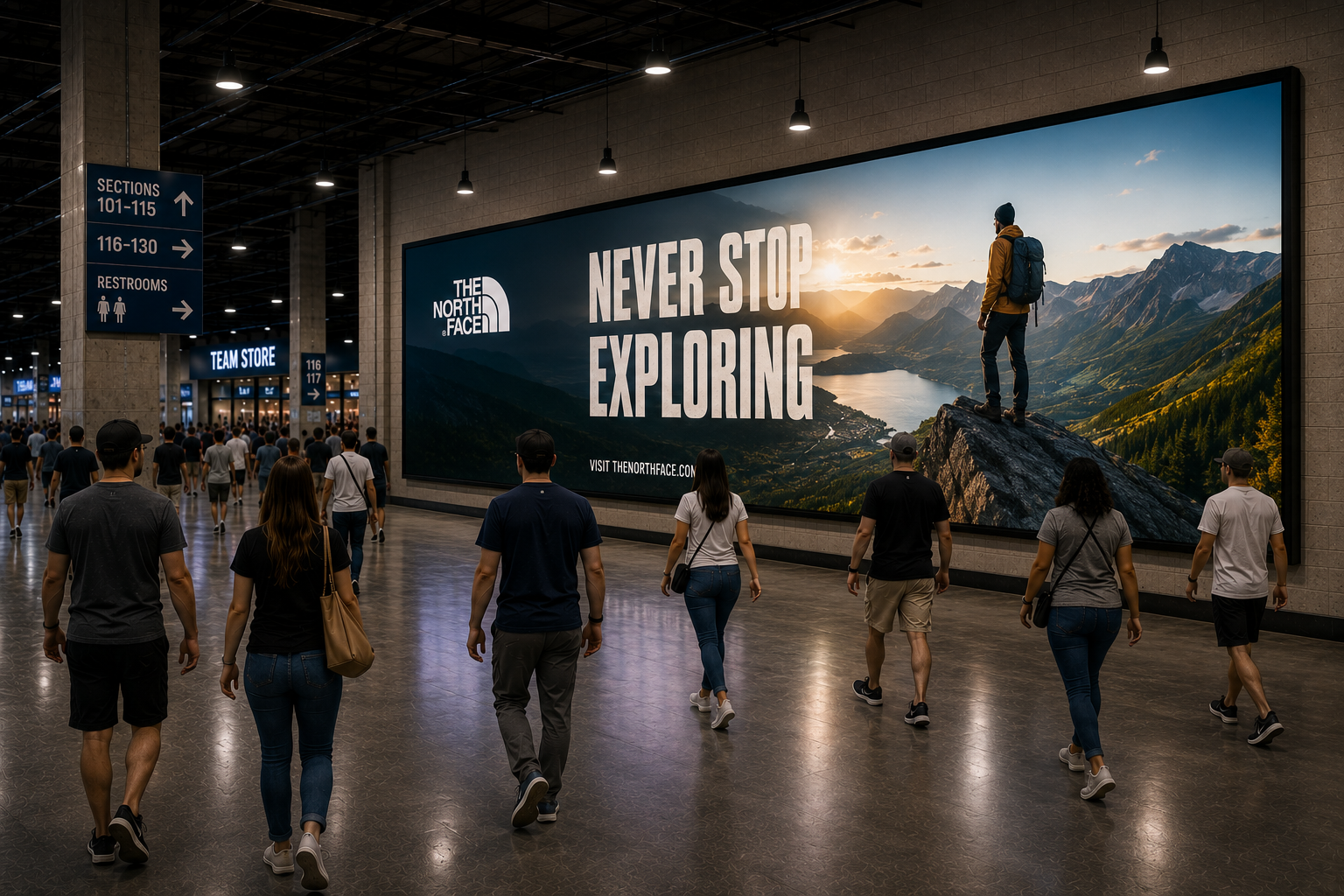 Concourse wall billboard