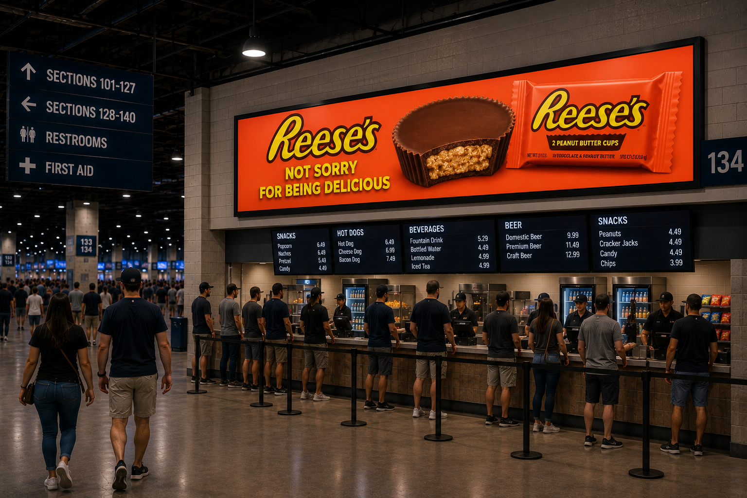 Concession corridor header