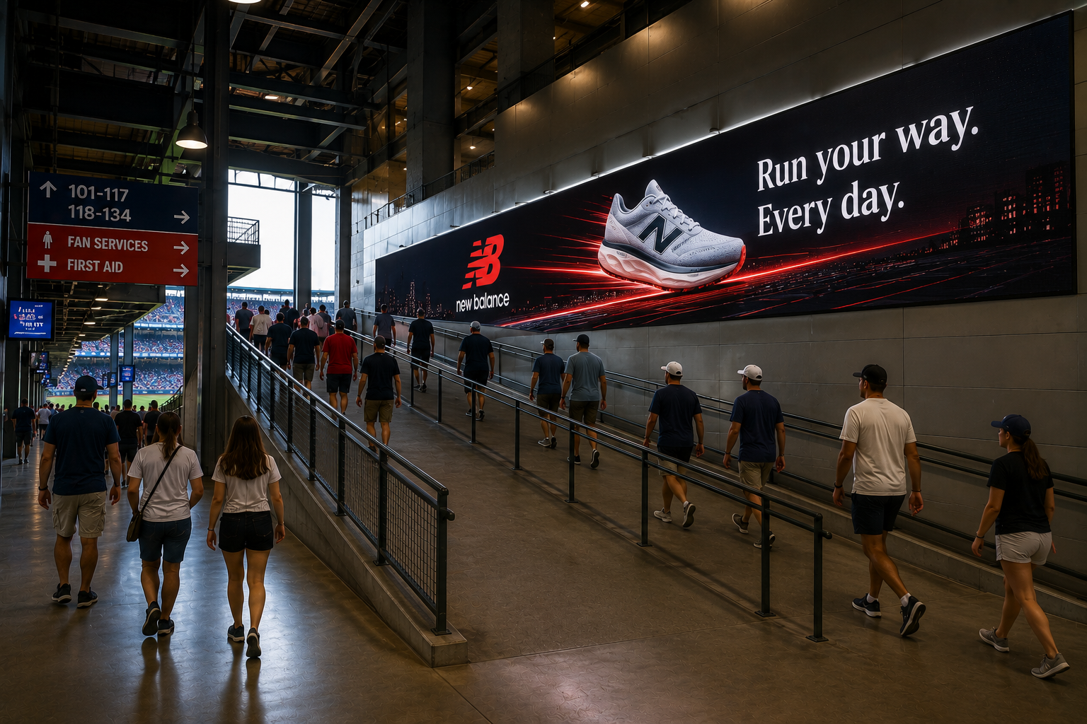 Ramp wall billboard