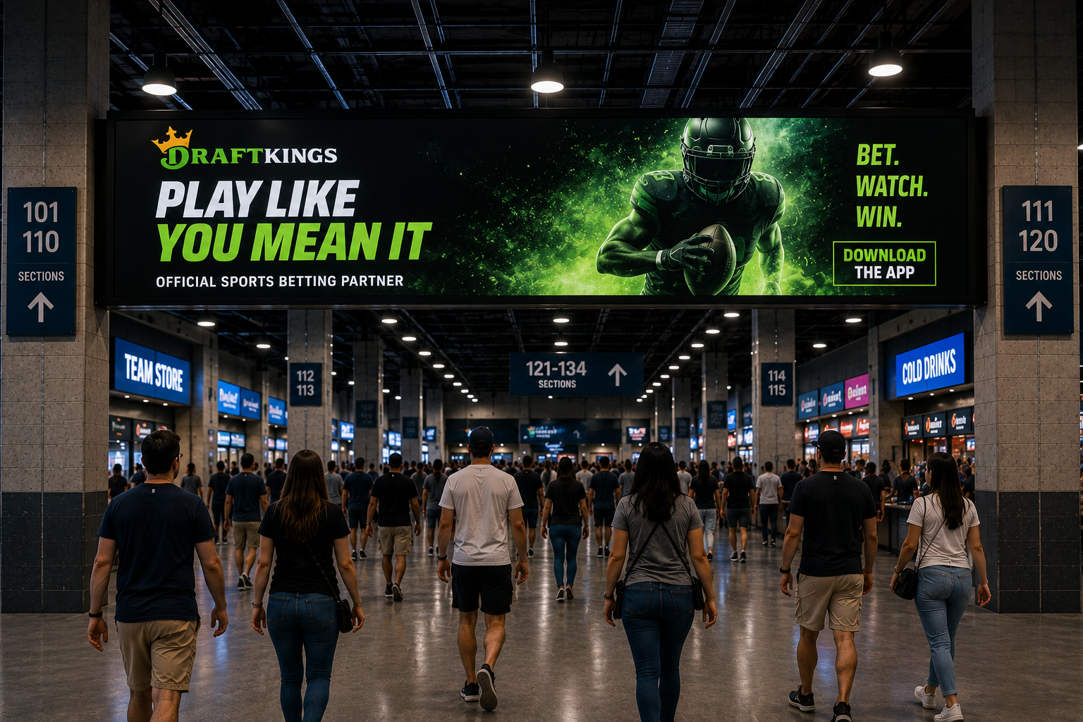 Overhead concourse banner