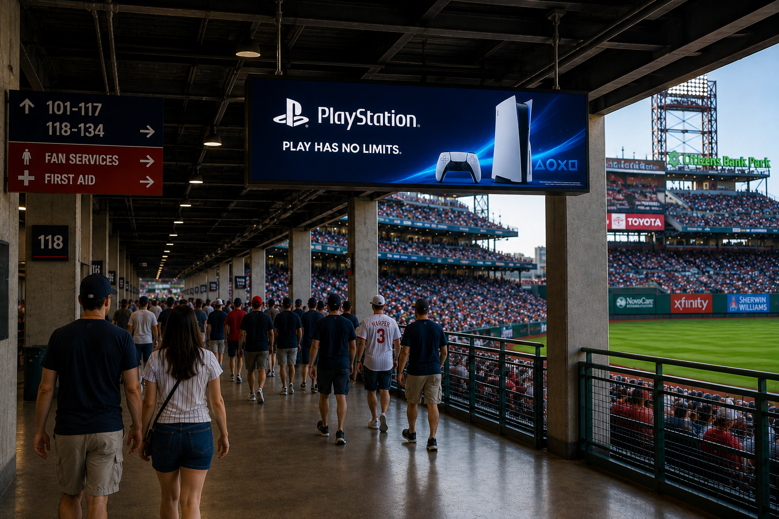 Overhead screen — field view